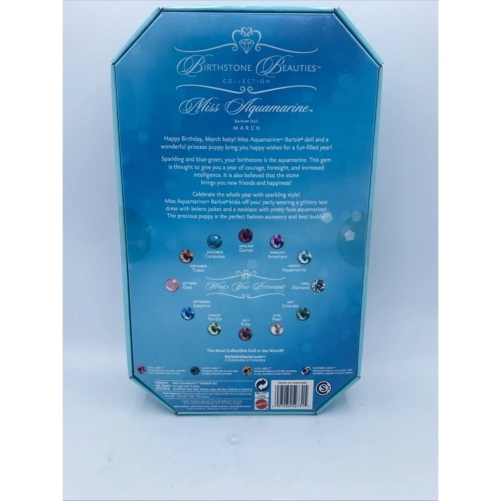 Barbie Birthstone Beauties Miss‎ Aquamarine Doll March L7574